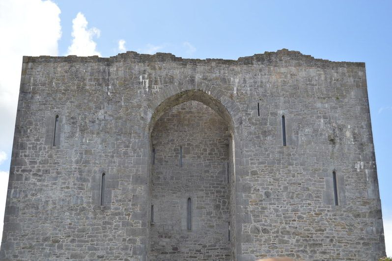 The tall stone wall and arch of Listowel Castle